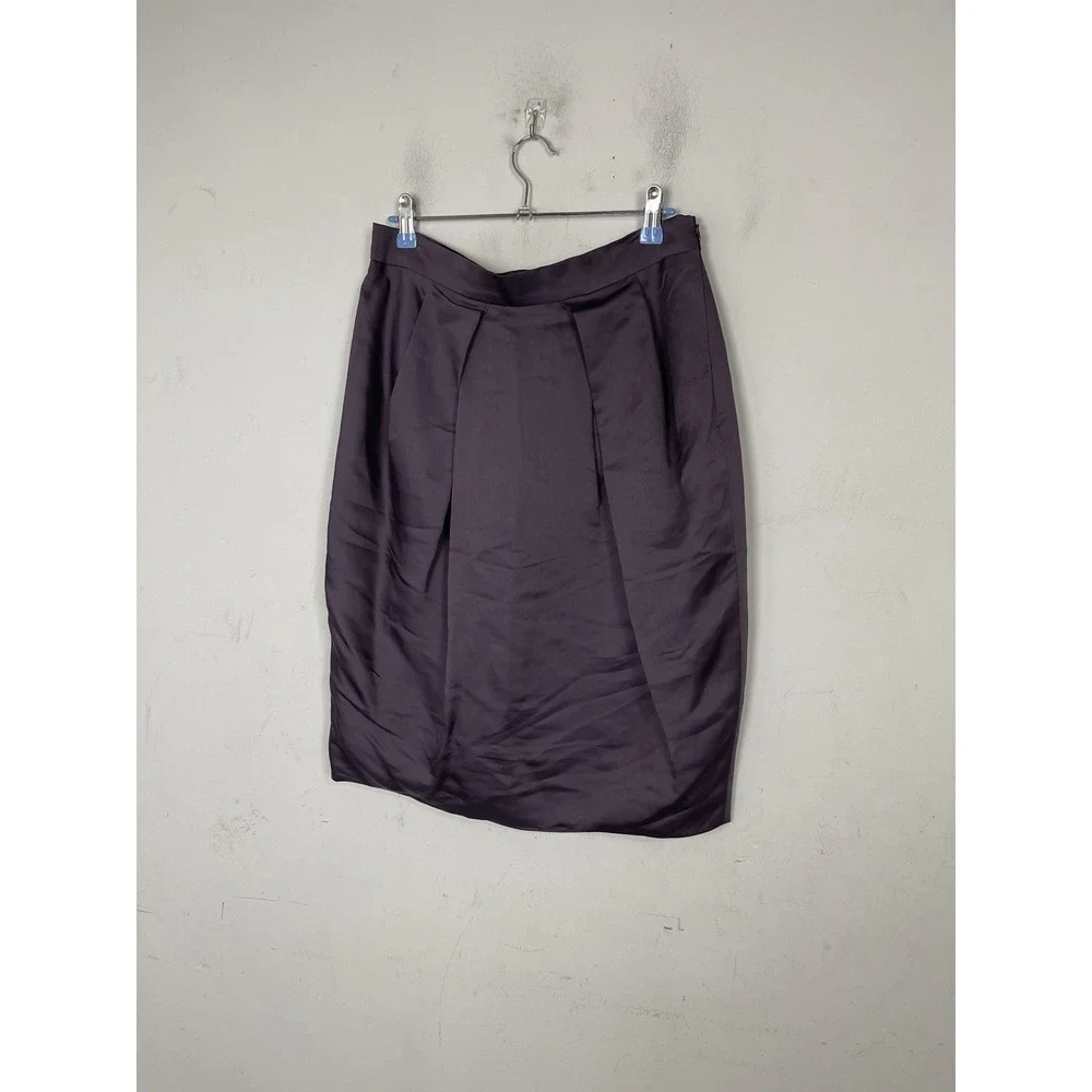 Max Mara Studio Womens Skirt Size US 10 IT‎ 40 Aubergine NWT